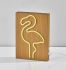 Neon Table or Wall Lamp (Flamingo - Wood Framed)
