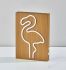 Neon Table or Wall Lamp (Flamingo - Wood Framed)
