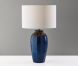 Alexis Table Lamp (Blue Ribbed Ceramic)