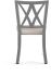 Drift Table and Washington Chairs 9-Pieces Dining Set (Dark Grey with Cream and Metallic Grey Base)