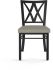 Washington Dining Chair (Light Beige Grey Bouclé & Black)