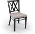 Drift Table and Washington Chairs 9-Pieces Dining Set (Dark Brown with Cream and Dark Brown Base)