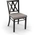 Drift Table and Washington Chairs 9-Pieces Dining Set (Dark Brown with Taupe and Dark Brown Base)