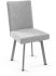 Elmira Dining Chair (Grey & White with Metallic Grey Base)