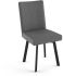 Reaves Table and Elmira Chairs 7-Pieces Dining Set (Concrete with Grey and Black Base)