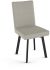 Tahina Table and Elmira Chairs 5-Pieces Dining Set (Light Brown with Light Beige & Grey and Black Base)