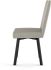 Tahina Table and Elmira Chairs 5-Pieces Dining Set (Light Brown with Light Beige & Grey and Black Base)
