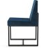 Derry Dining Chair (Dark Blue  with Black Base)
