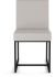 Derry Dining Chair (Light Grey with Black Base)