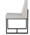 Derry Dining Chair (Light Grey with Black Base)