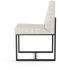 Derry Dining Chair (White & Cream with Black Base)