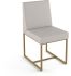 Derry Dining Chair (Light Grey with Golden Base)