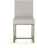 Derry Dining Chair (Light Grey with Golden Base)