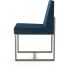 Derry Dining Chair (Dark Blue  with Grey Base)