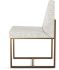 Derry Dining Chair (White & Cream with Bronze Base)