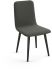 Mindy Table and Watson Chairs 5-Pieces Dining Set (Gray-beige with Charcoal Grey and Black Base)
