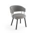 Gibson Table and Corey Chairs 7-Pieces Dining Set (Grey with Grey and Black Base)