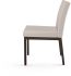 Drift Table and Perry Chairs 7-Pieces Dining Set (Dark Brown with Cream and Metallic Grey Base)