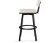 Staten Swivel Counter Stool (Off White with Black Base)