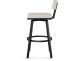 Staten Swivel Counter Stool (Light Grey with Black Base)