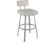 Staten Swivel Counter Stool (Light Grey with Shiny Grey Base)