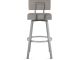 Staten Swivel Counter Stool (Silver Grey with Shiny Grey Base)