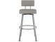Staten Swivel Counter Stool (Silver Grey with Shiny Grey Base)
