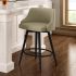 Duncan Swivel Counter Stool (Beige with Black Base)