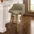 Duncan Swivel Counter Stool (Beige with Golden Base)