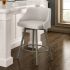 Duncan Swivel Counter Stool (Pale Grey & Beige with Grey Base)