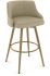 Duncan Swivel Counter Stool (Beige with Golden Base)