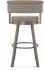 Rosco Swivel Counter Stool (Beige & Brown with Grey Base)