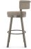 Rosco Swivel Counter Stool (Beige & Brown with Grey Base)