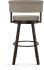 Rosco Swivel Counter Stool (Beige & Brown with Dark Brown Base)