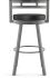 Render Swivel Counter Stool (Charcoal Black Brown & Glossy Grey)