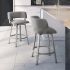 Stinson Swivel Counter Stool (Grey with Metallic Grey Base)
