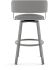 Stinson Swivel Counter Stool (Grey with Metallic Grey Base)