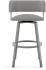 Stinson Swivel Counter Stool (Grey with Metallic Grey Base)