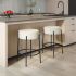 Clovis Counter Stool (Off White with Black Base)