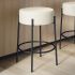 Clovis Counter Stool (Off White with Black Base)