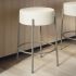 Clovis Counter Stool (Off White with Grey Base)