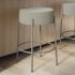 Clovis Counter Stool (Light Beige & Grey with Grey Base)