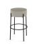 Clovis Counter Stool (Light Beige & Grey with Black Base)