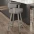 Parker Swivel Counter Stool (Taupe with Grey Base)