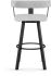 Parker Swivel Counter Stool (Grey & White with Black Base)