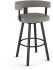 Parker Swivel Counter Stool (Taupe with Black Base)