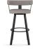 Parker Swivel Bar Stool (Taupe with Black Base)