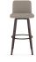 Betty Swivel Counter Stool (Beige & Brown with Dark Brown Base)