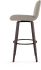 Betty Swivel Counter Stool (Beige & Brown with Dark Brown Base)