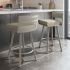 Travis Swivel Counter Stool (Greige with Grey Base)